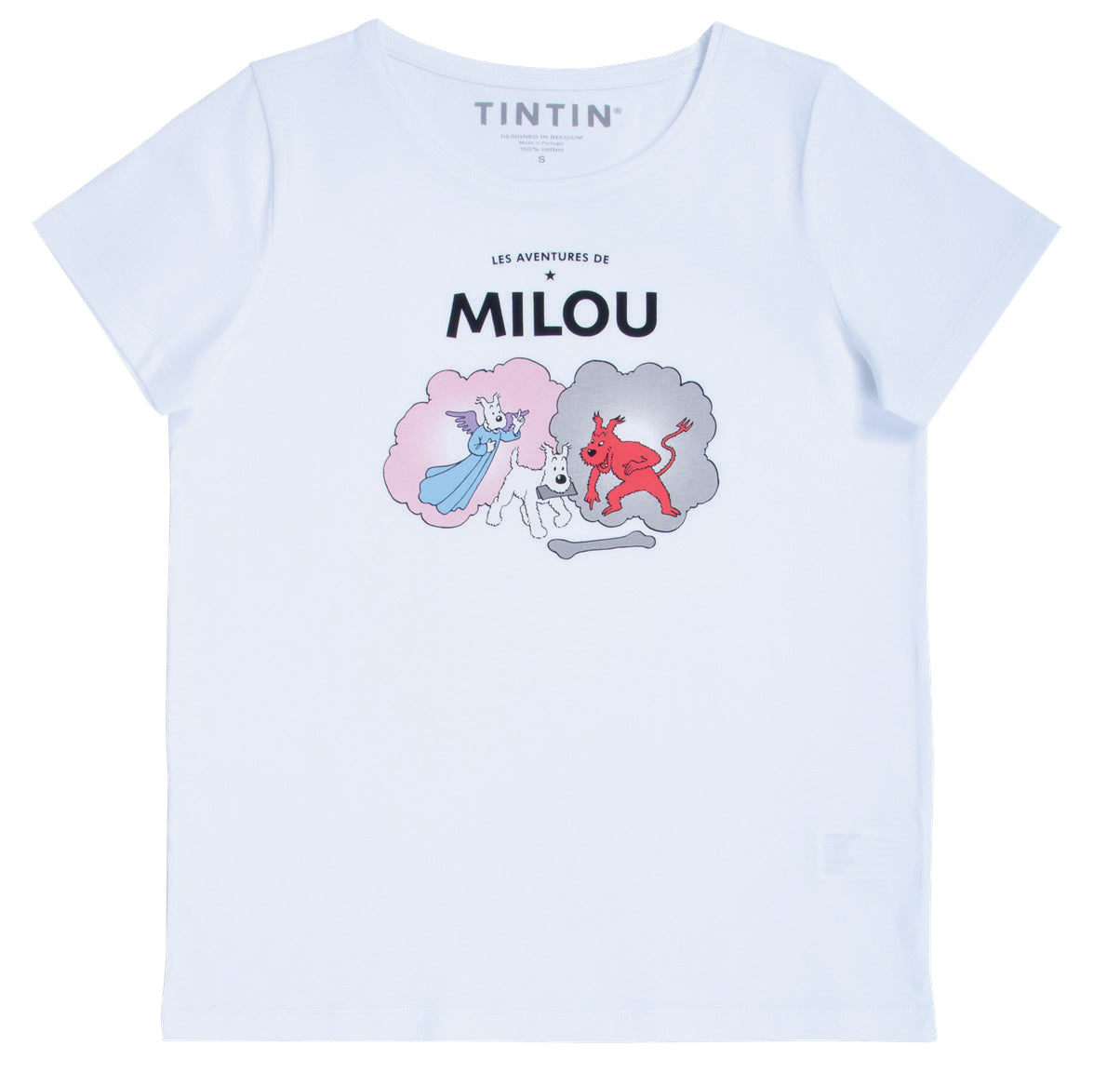 Snowy angel and demon white t-shirt
