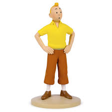 Resin figurine Tintin in yellow sweater