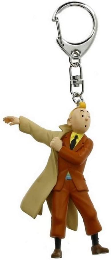 Keychain Tintin putting on his trenchcoat