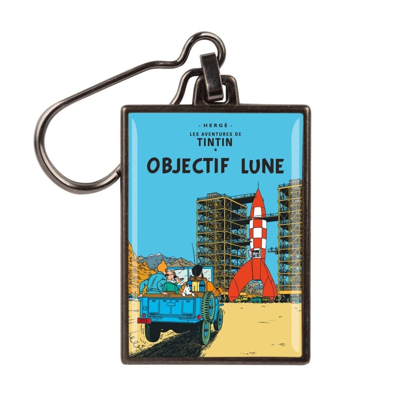 Destination Moon metal keyring