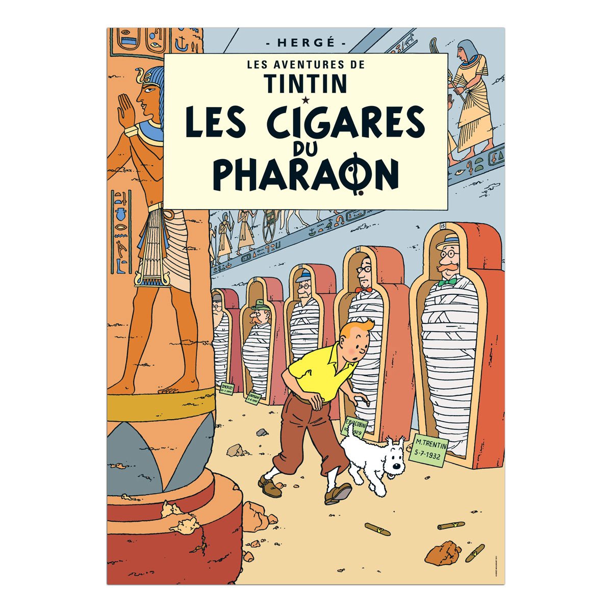 Tintin book postcards Cigars