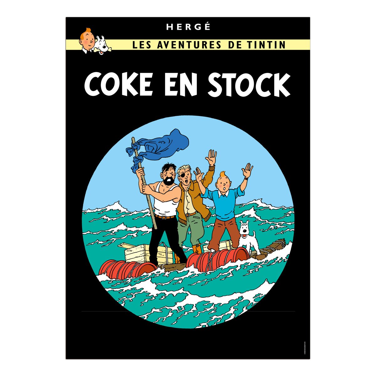 Tintin book postcards Sharks