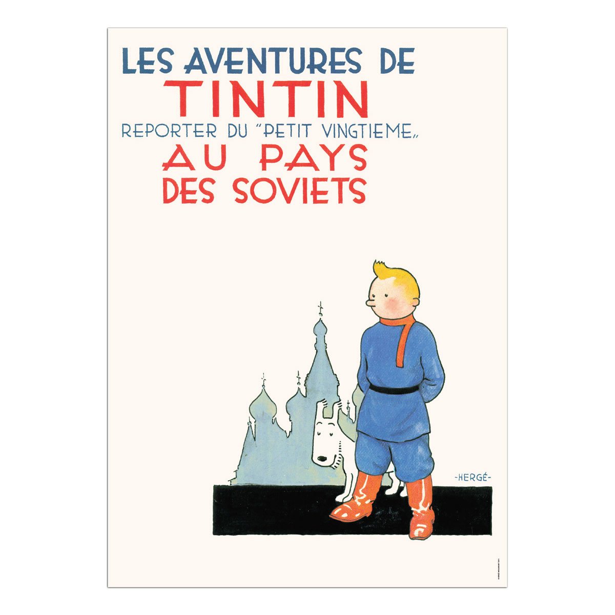 Tintin book postcards Soviets