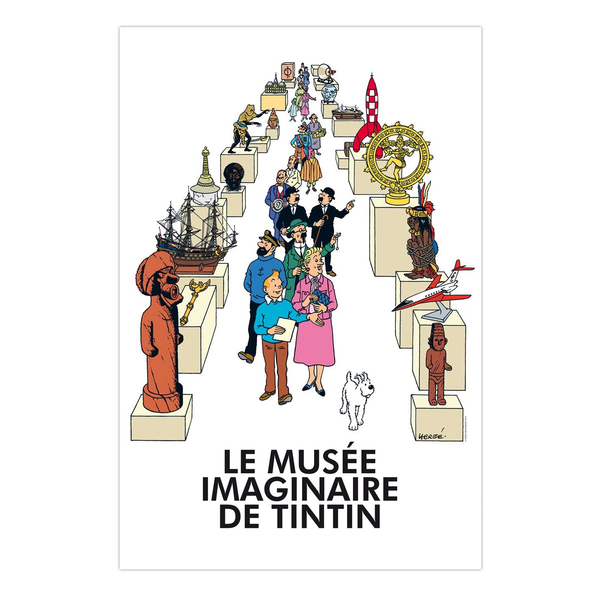 Tintin & Snowy resin statue