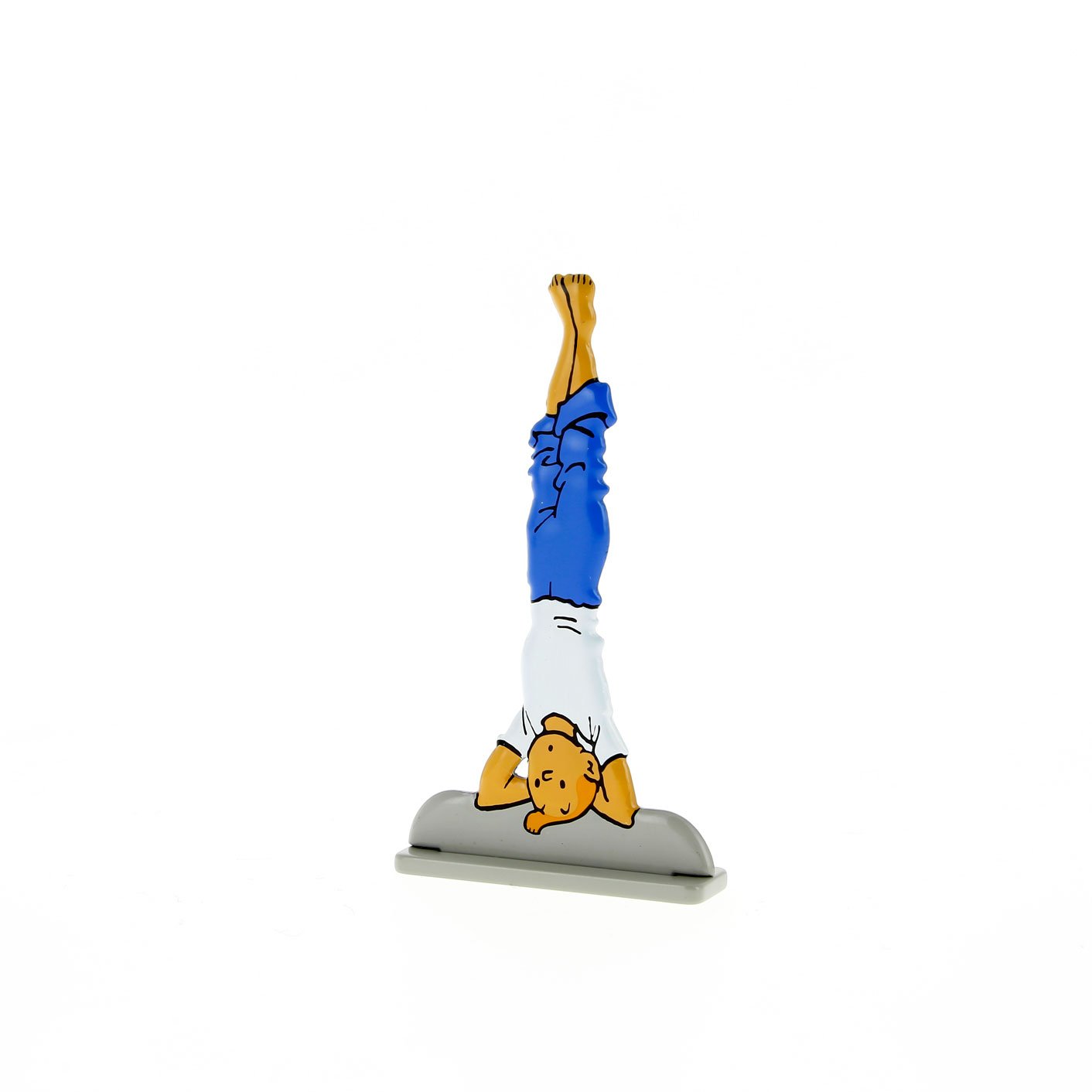 Tintin doing yoga