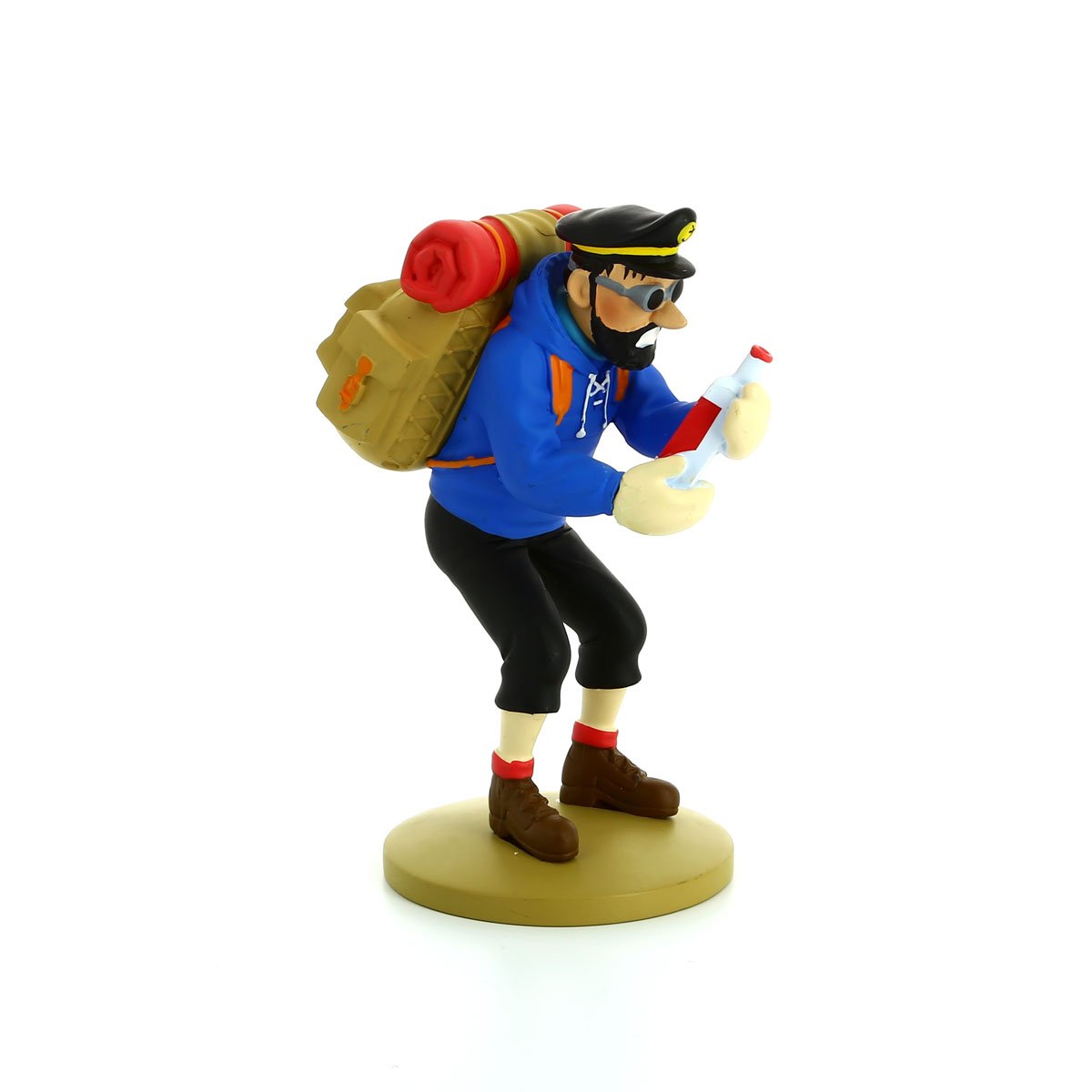 Resin figurine Haddock with an empty bottle