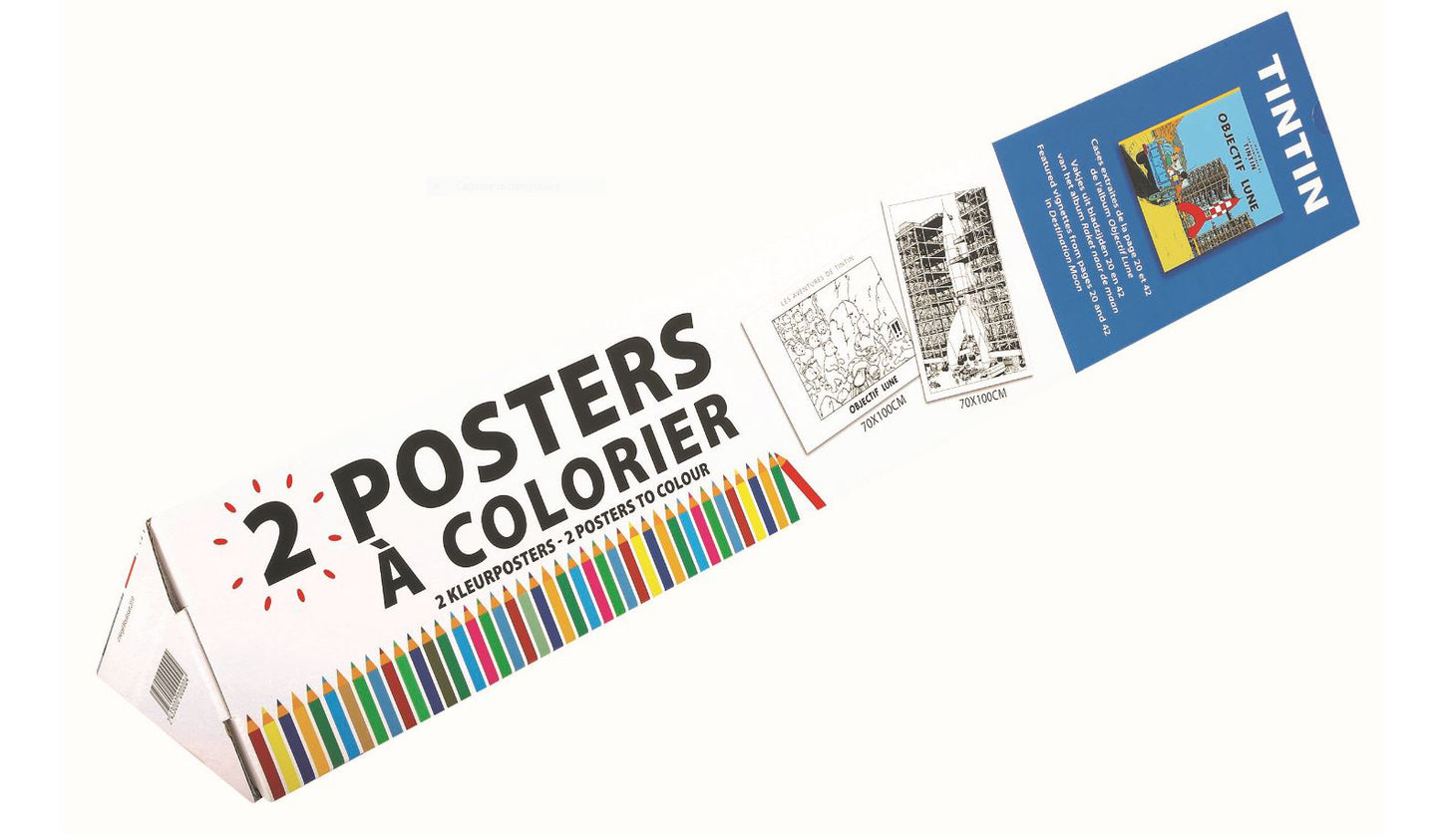 Tintin and Snowy coloring posters