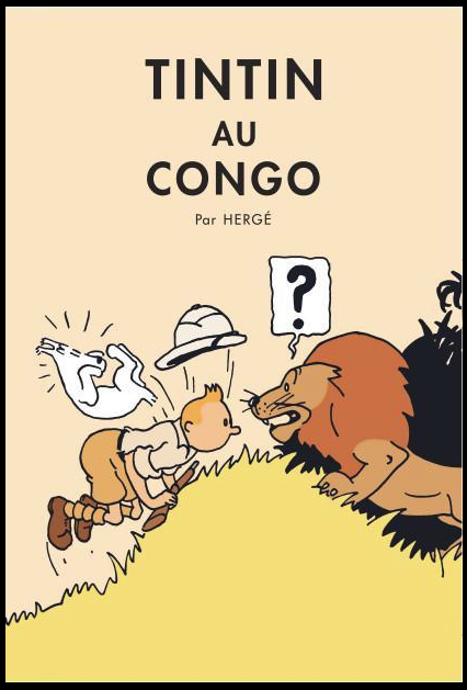 Tintin book postcards Congo