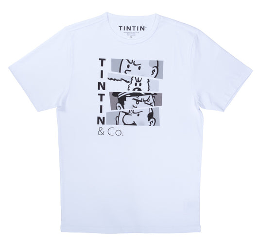 Tintin and co. black and white t-shirt