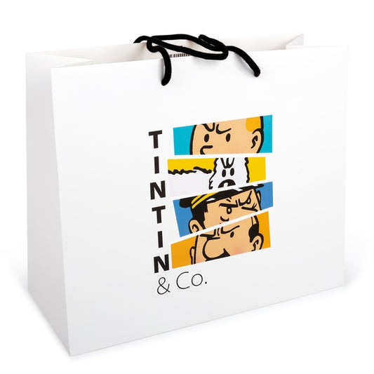 Coloured Tintin & co luxury paper bag