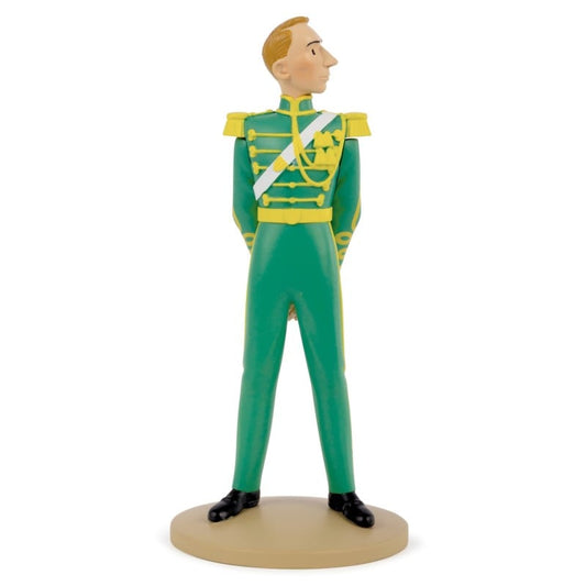 Resin figurine Hergé in green uniform