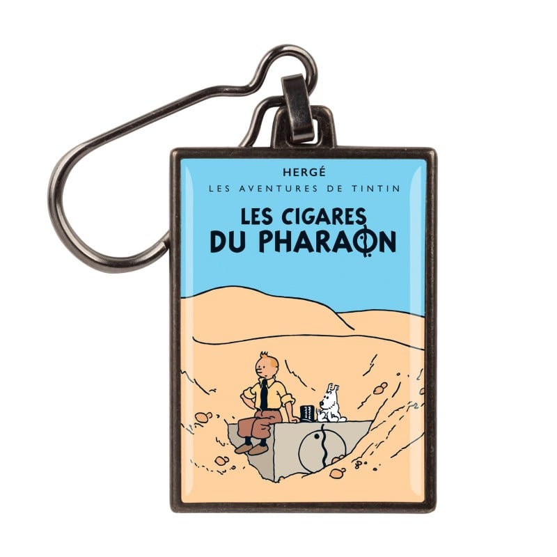 The Cigars of the Pharaoh Retro metal keyring