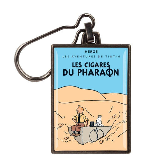 The Cigars of the Pharaoh Retro metal keyring