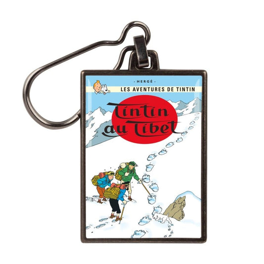 Tintin in Tibet metal keyring