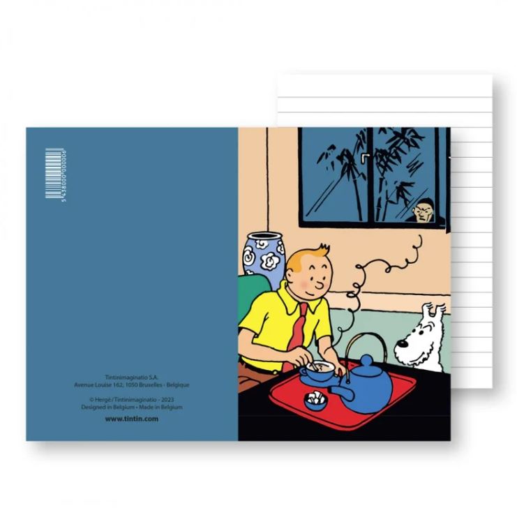 Tintin drinking his tea small notebook