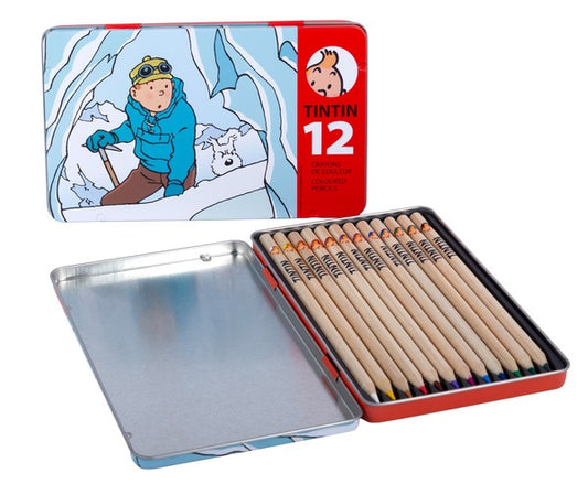 Colored pencils metal box Tibet