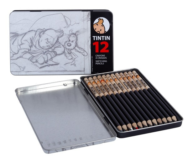 Sketching pencils metal box Tibet