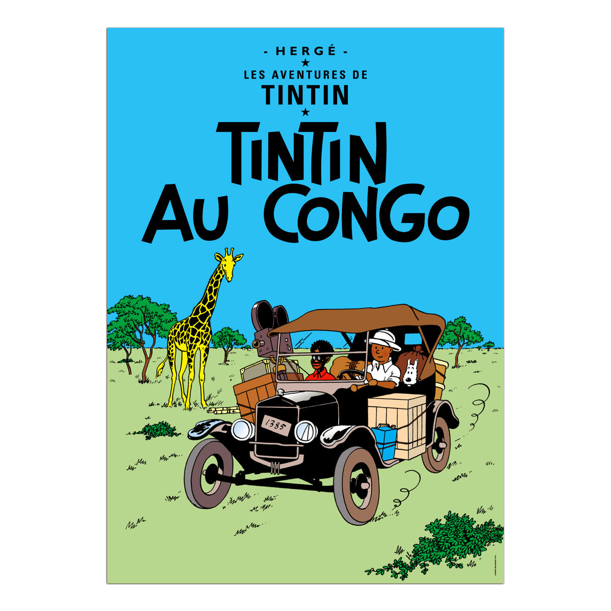 Tintin book postcards Congo