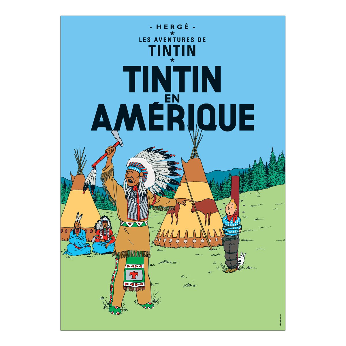 Tintin book postcards America