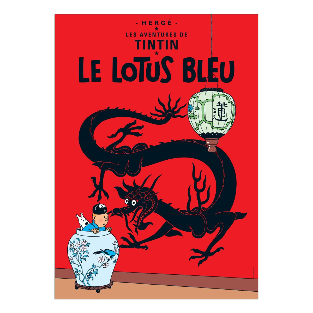 Tintin book postcards Lotus