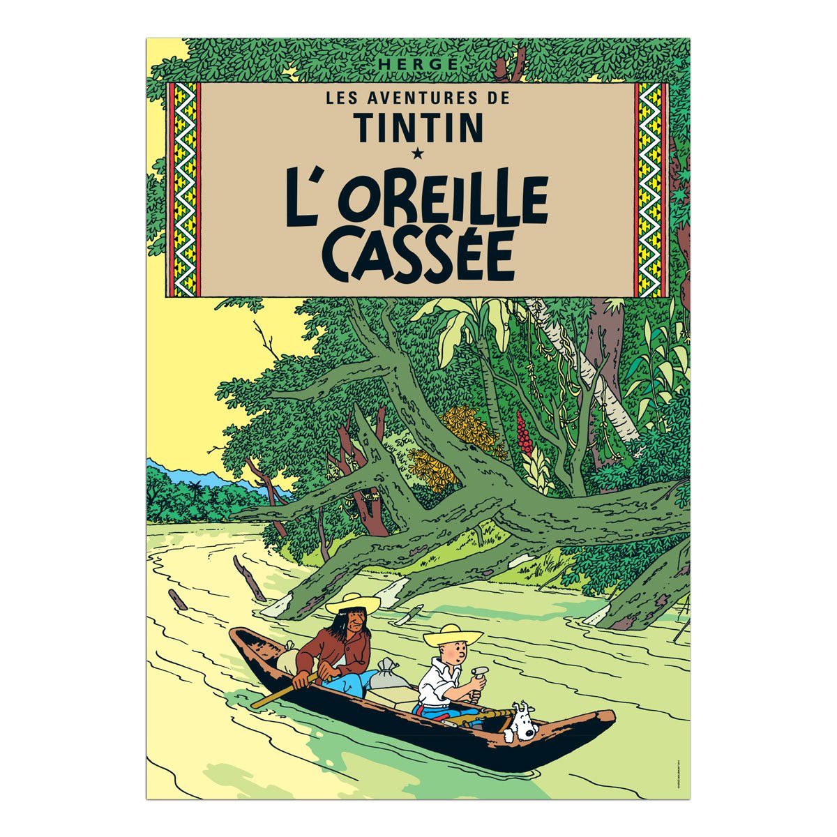 Tintin book postcards Ear
