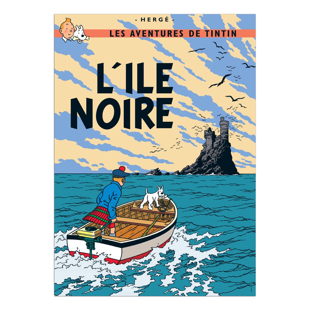 Tintin book postcards Island