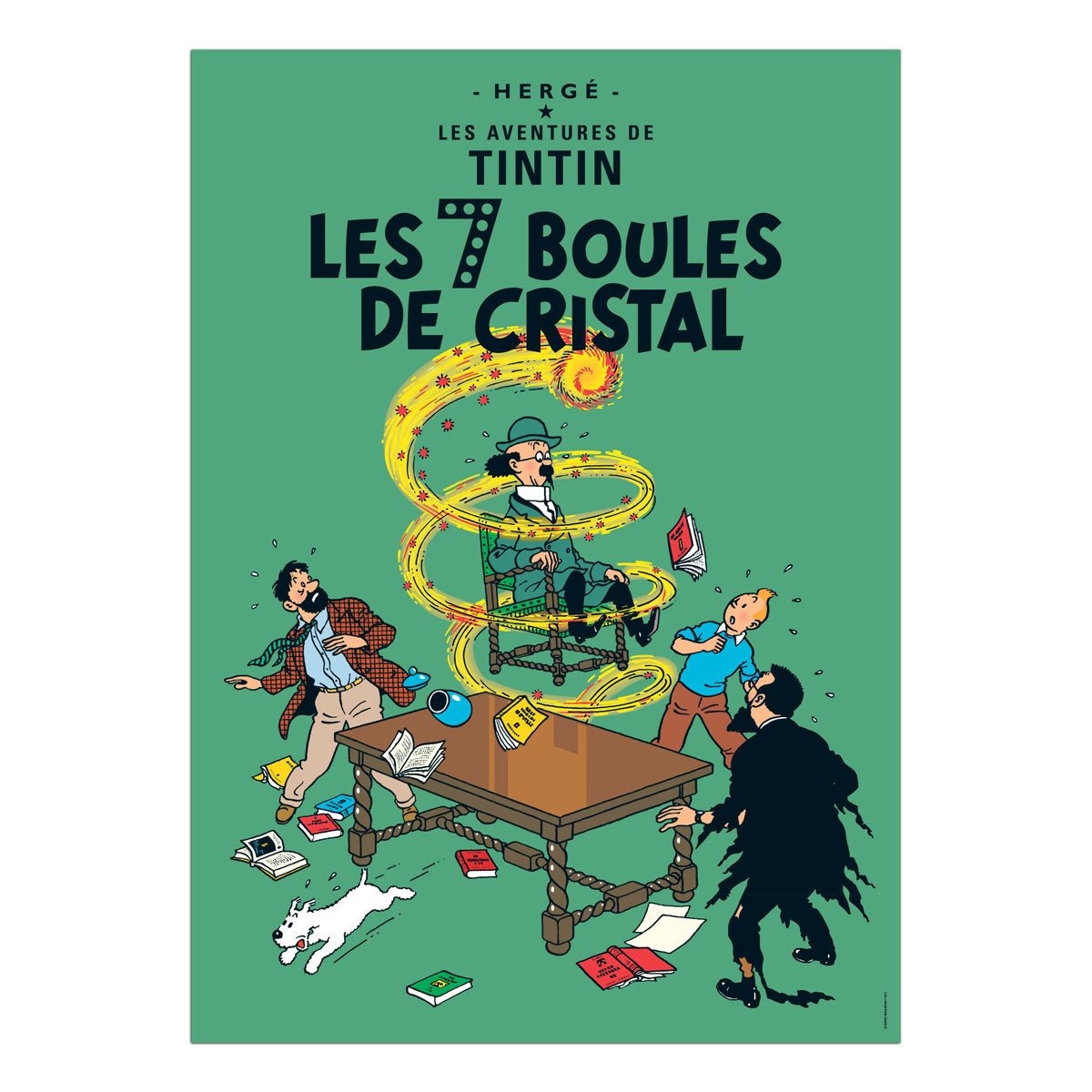 Tintin book postcards Crystal