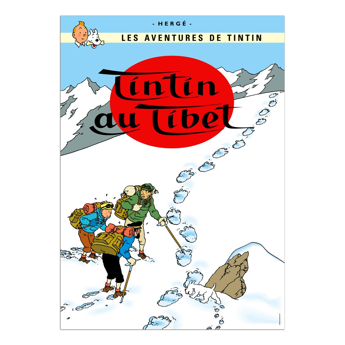 Tintin book postcards Tibet