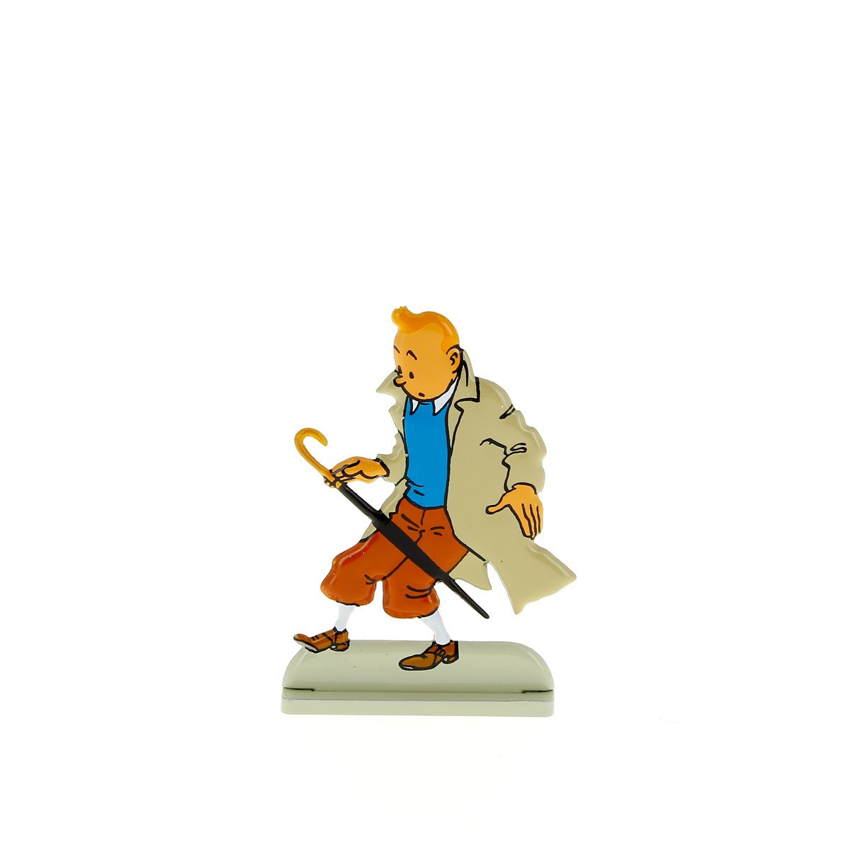 Tintin fait tomber son parapluie