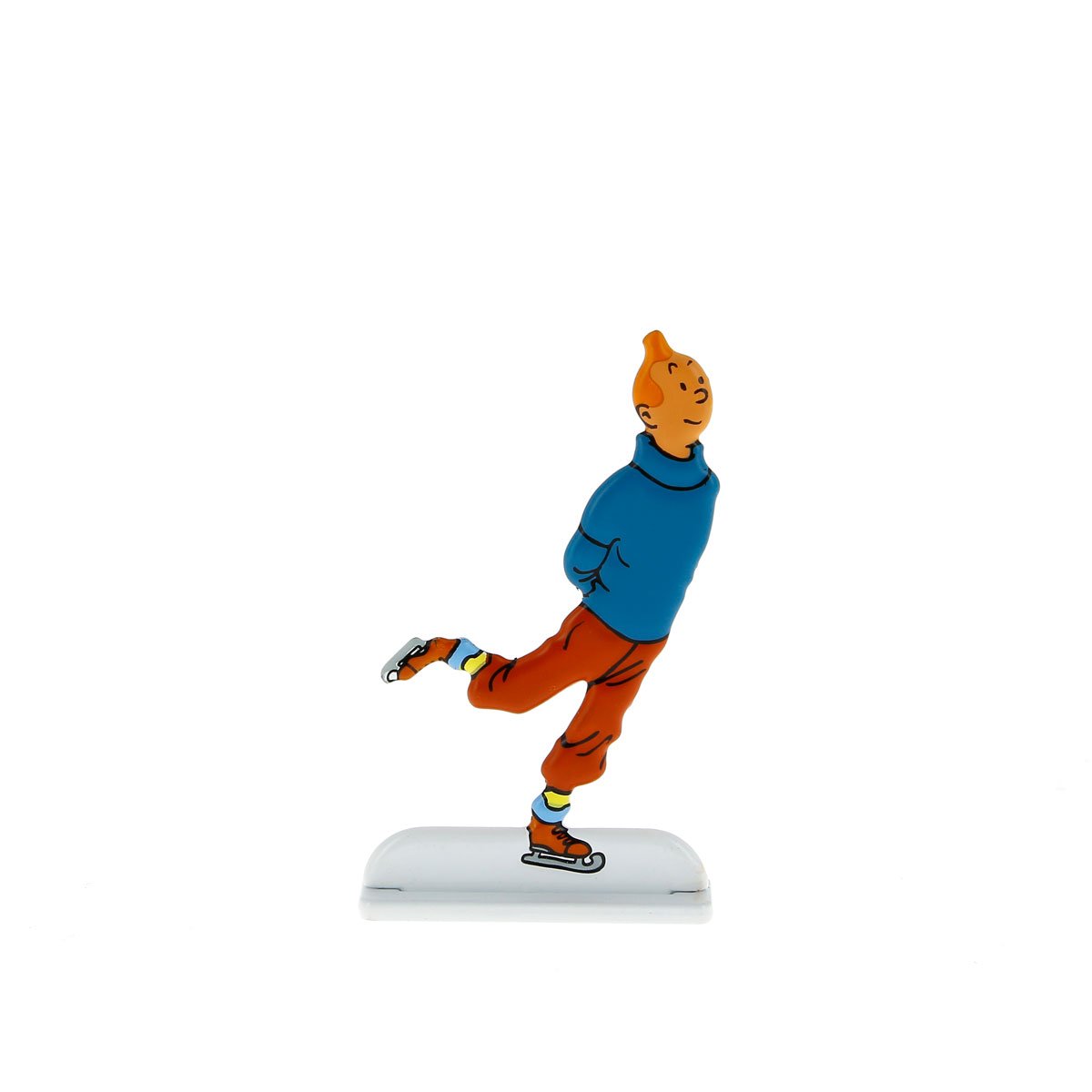 Tintin fait du patinage sur glace