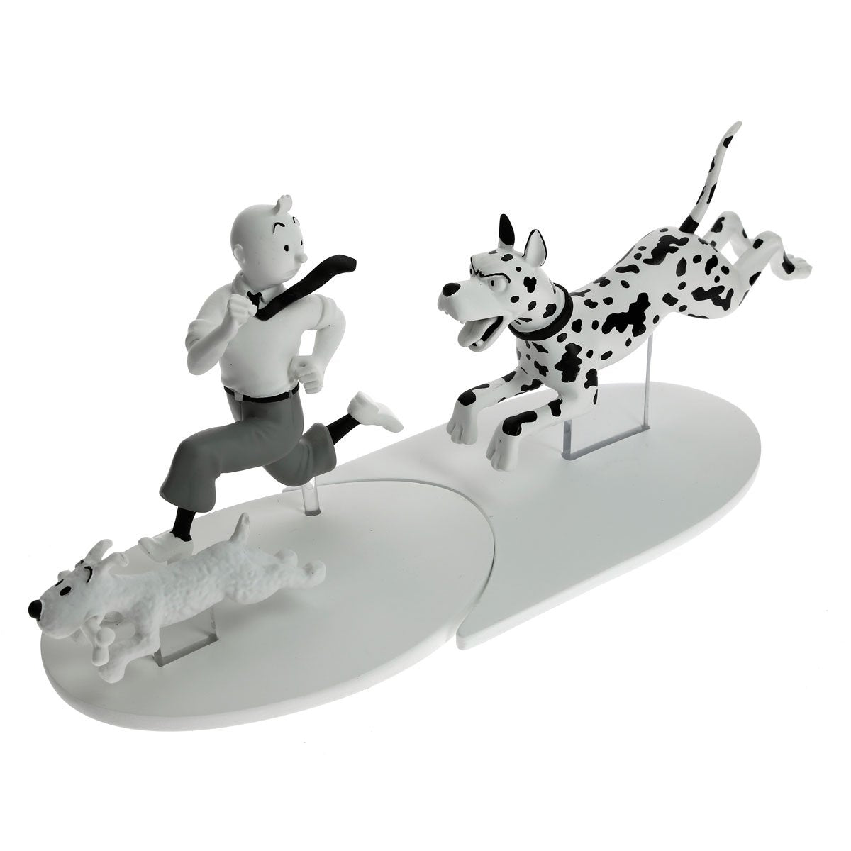 Resin figurine Tintin, Snowy and the Great Dane
