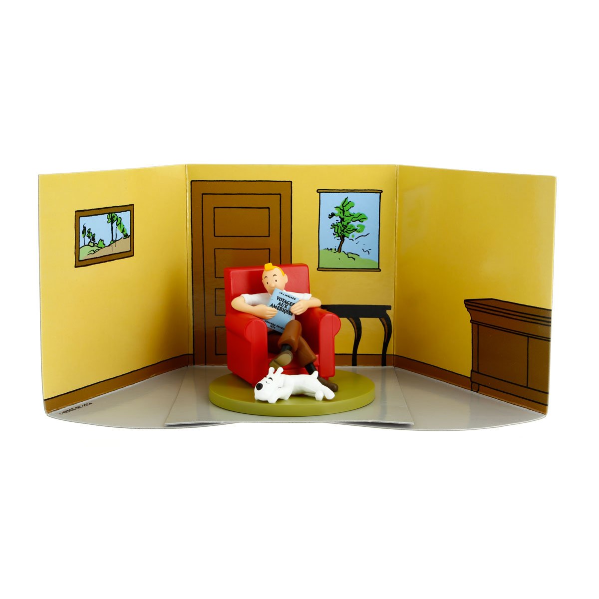 Tintin in his armchair