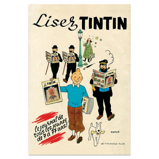 "Lisez Tintin" poster