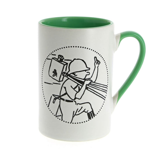 Red & green Tintin mugs