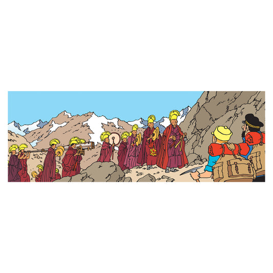 Double card Tibetan Procession + envelope