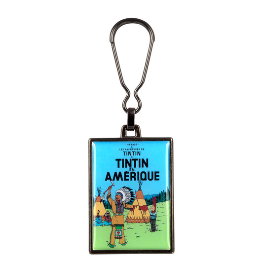Tintin in America metal keyring