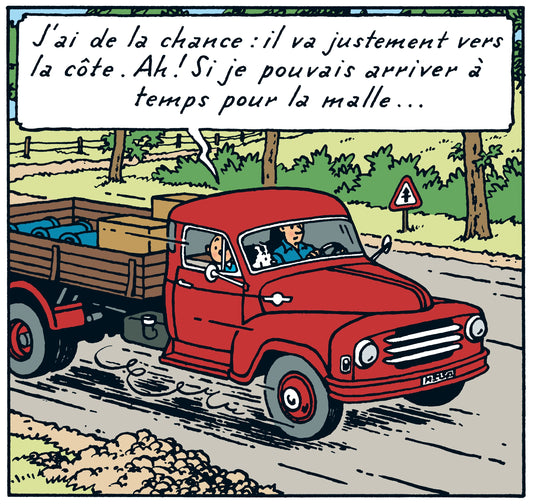 61. The red truck