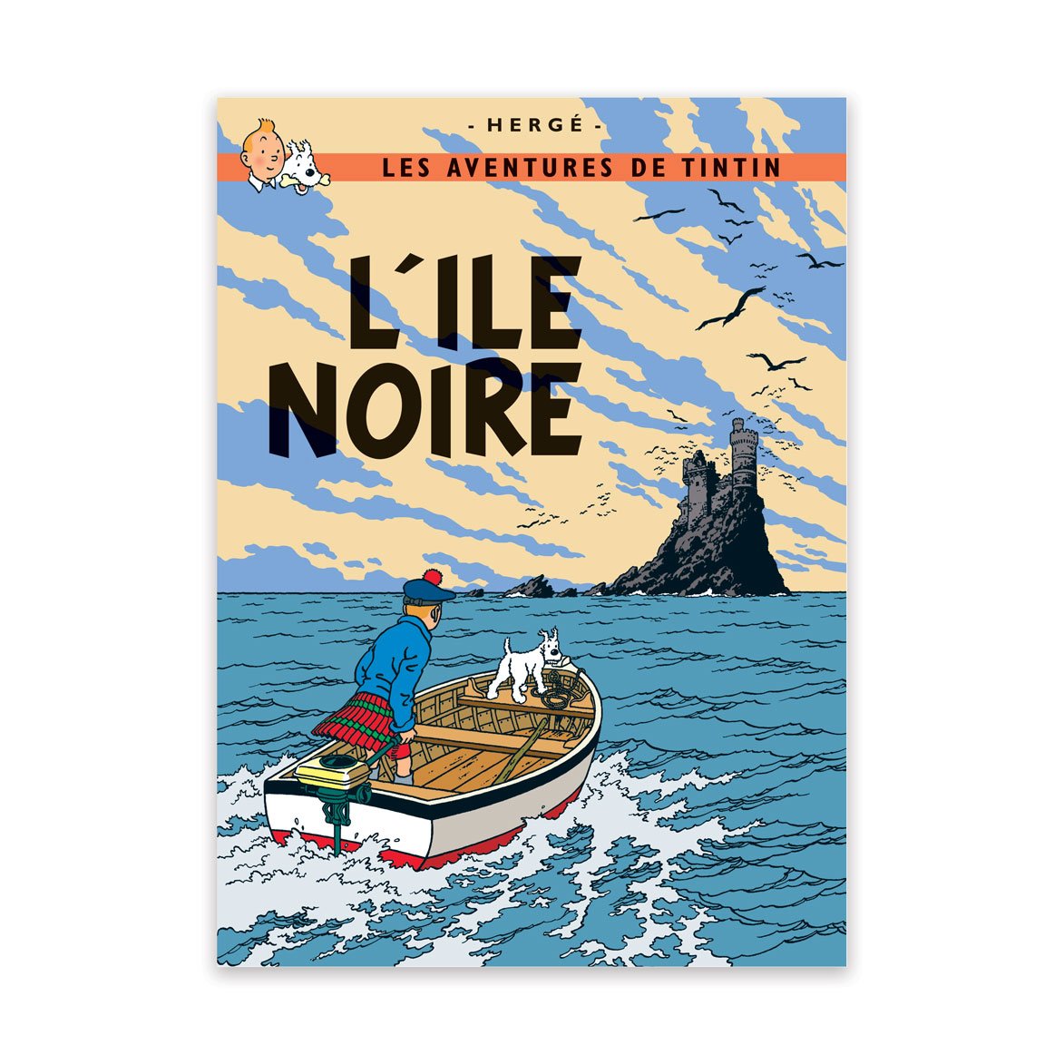 Tintin book postcards Island