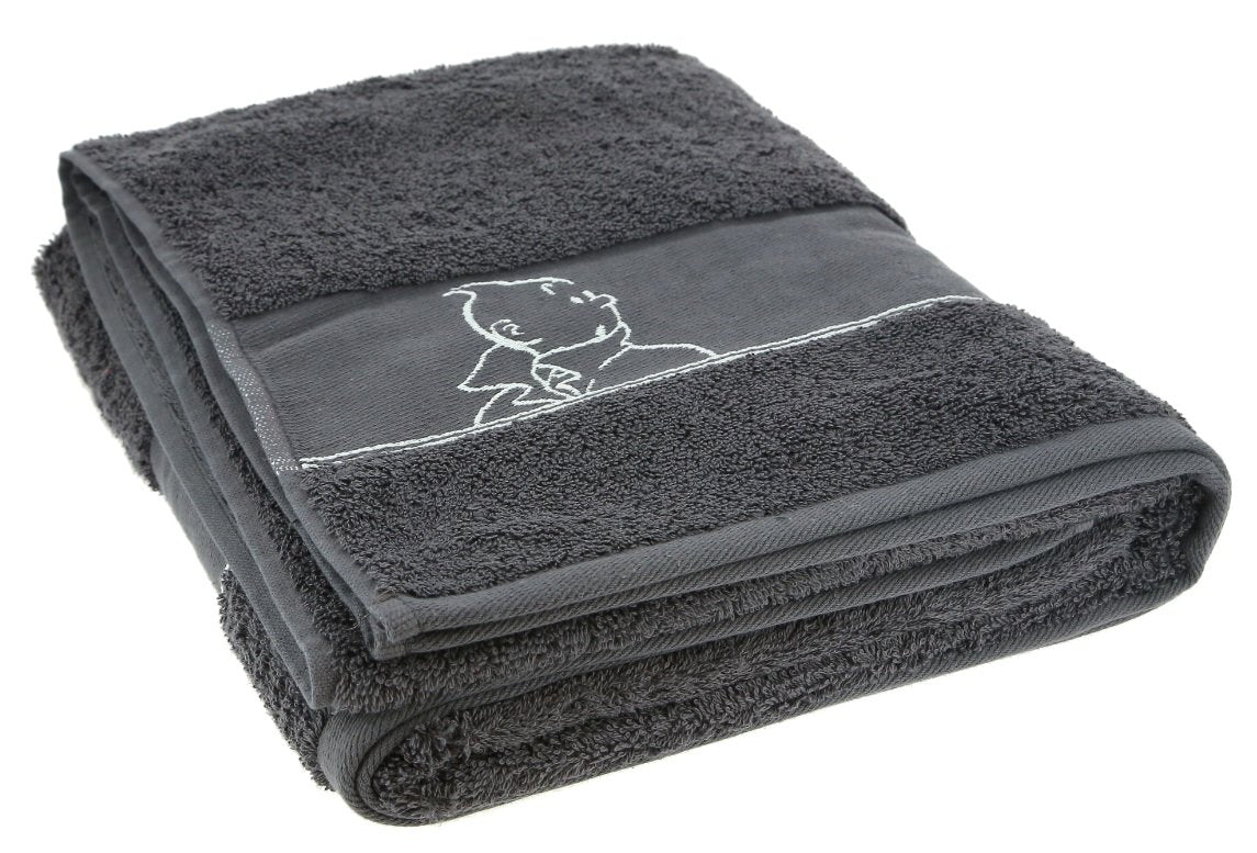 Grey bath towel