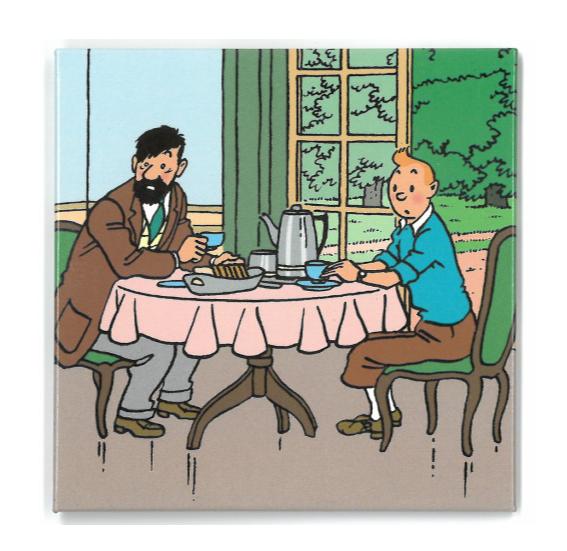 Magnet - Tintin and Haddock at the table