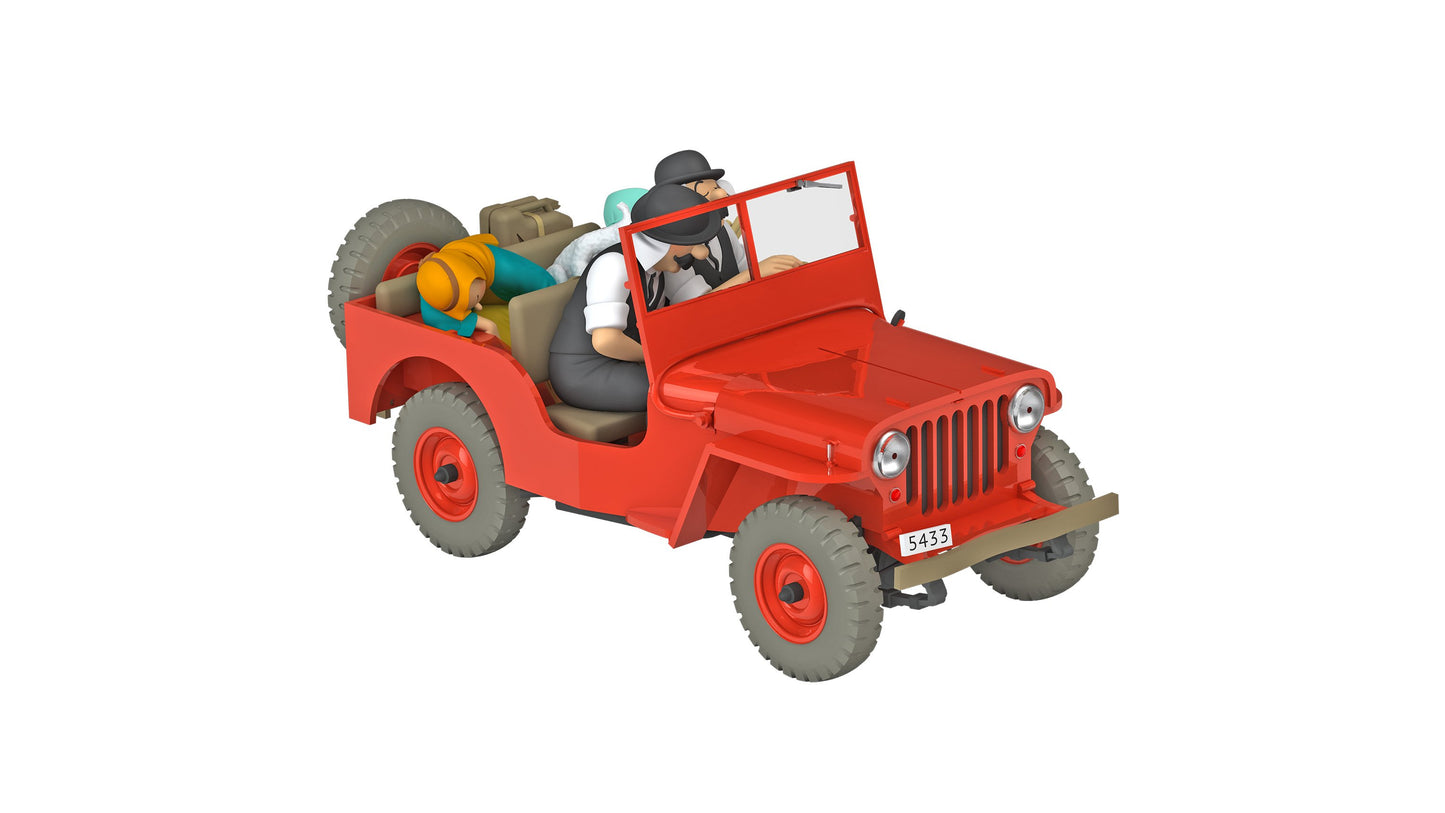 Red Jeep Willys resin model
