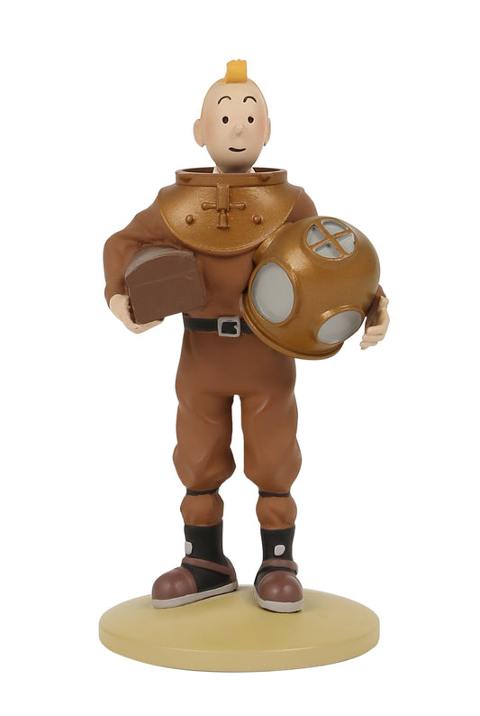 Resin figurine Tintin in a diving suit