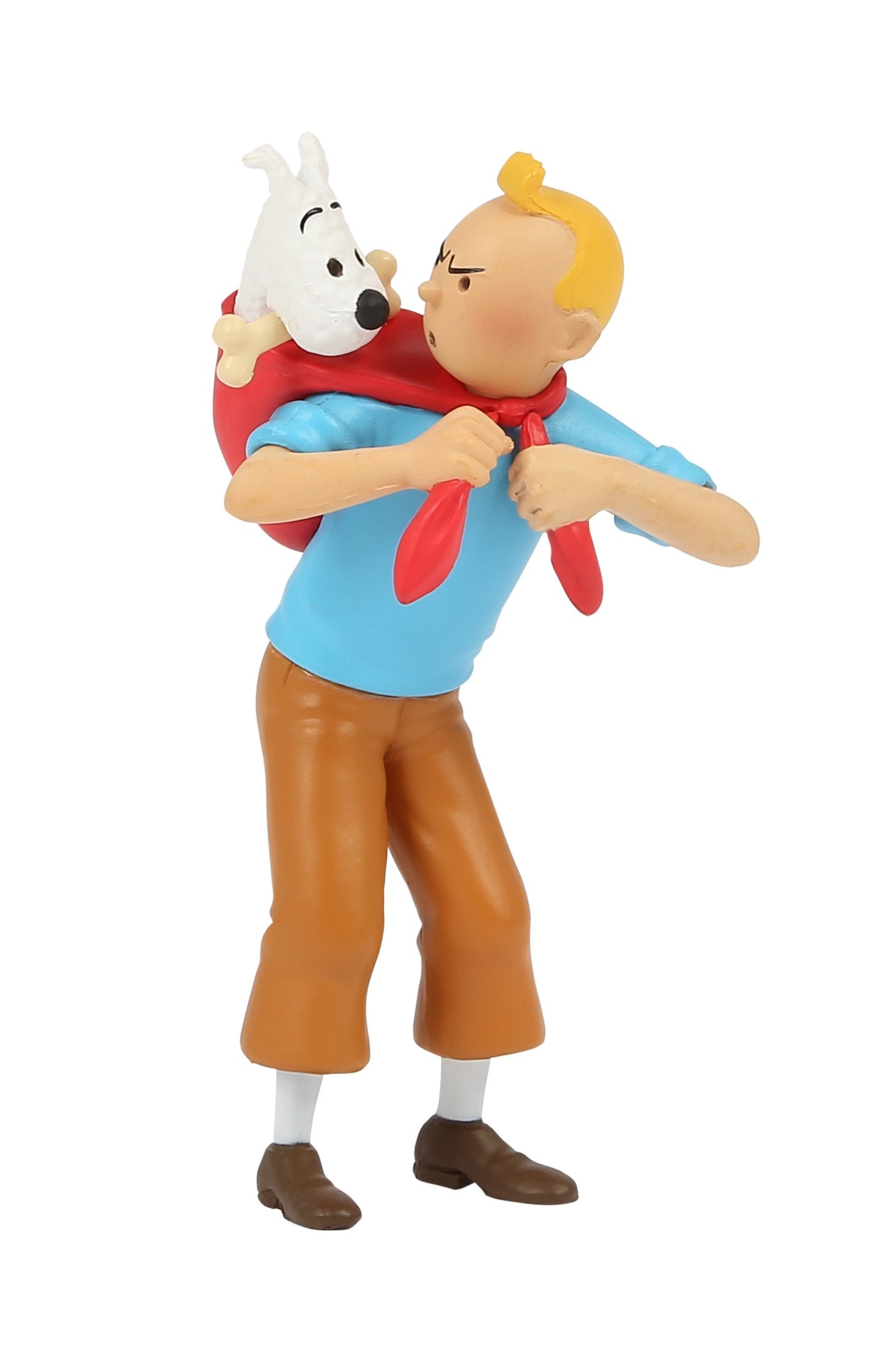 Tintin carrying snowy