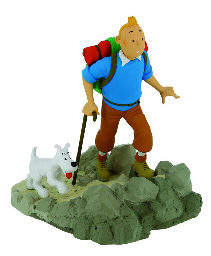 Tintin hiker resin statue